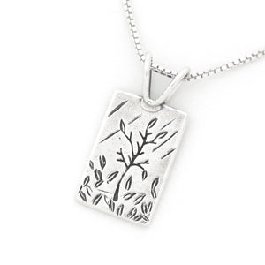 Reversible Small Equinox Tree Pendant - Silver Pendant   7099 - handmade by Beth Millner Jewelry