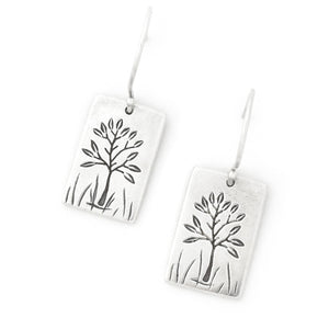 Reversible Solstice Tree Earrings - Silver Earrings   7107 - handmade by Beth Millner Jewelry