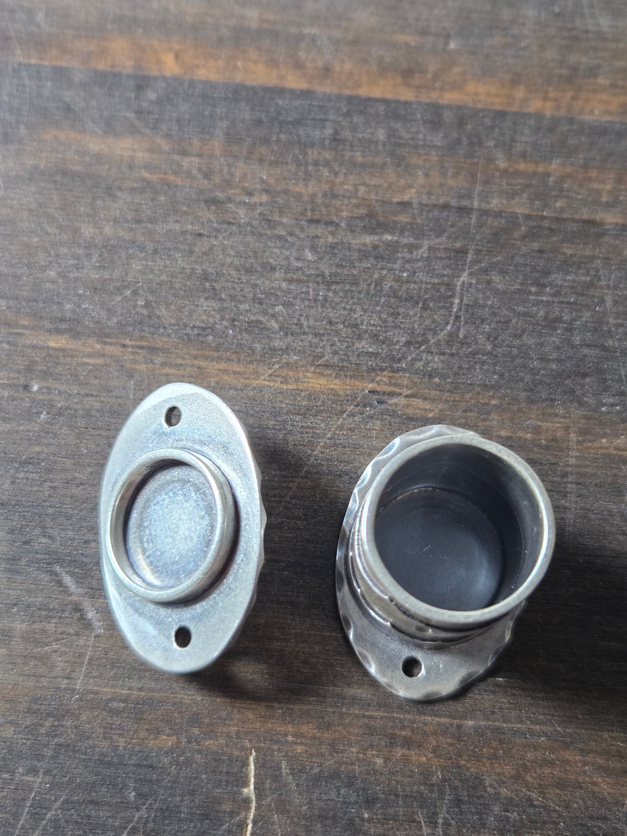 Conifer Shoreline Amethyst Locket Pendant - Silver Pendant   6832 - handmade by Beth Millner Jewelry