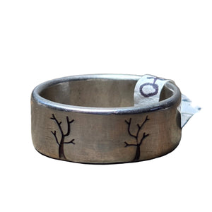 Tree Couple Sterling Silver Wedding Ring Size 9.5 - Wedding Ring   1070 - handmade by Beth Millner Jewelry
