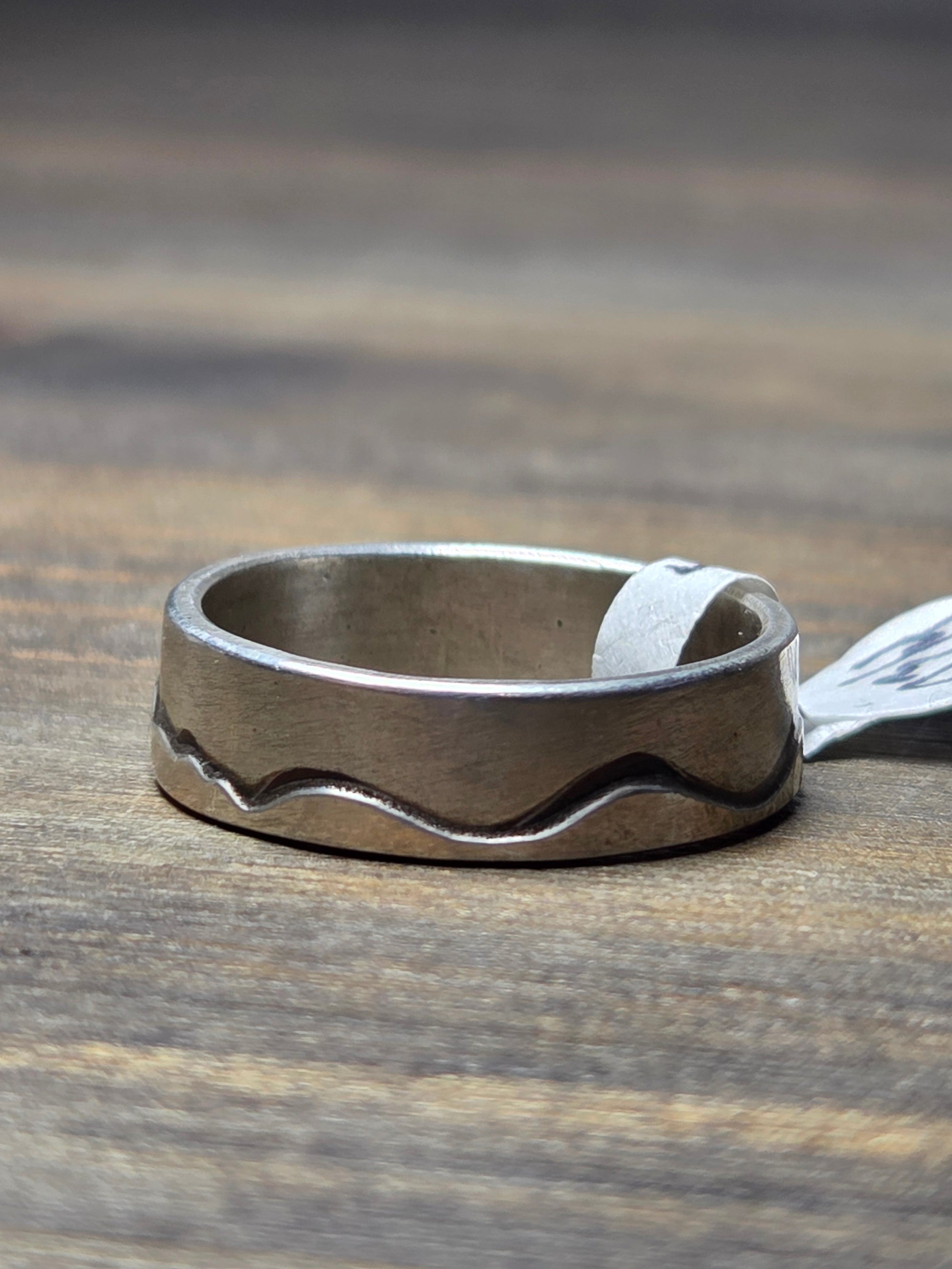 Mixed Metal Mountain Ring Size 9.75 - Wedding Ring   1160 - handmade by Beth Millner Jewelry