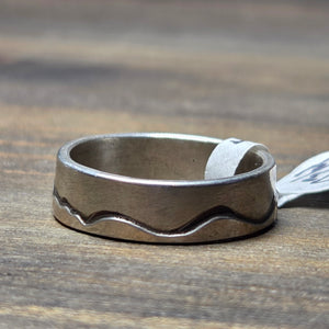 Mixed Metal Mountain Ring Size 9.75 - Wedding Ring   1160 - handmade by Beth Millner Jewelry