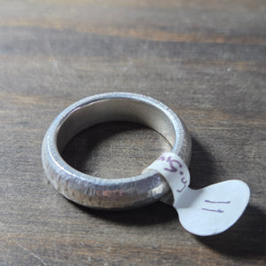 Hammered Silver Ring Size 11 - Wedding Ring   0235 - handmade by Beth Millner Jewelry
