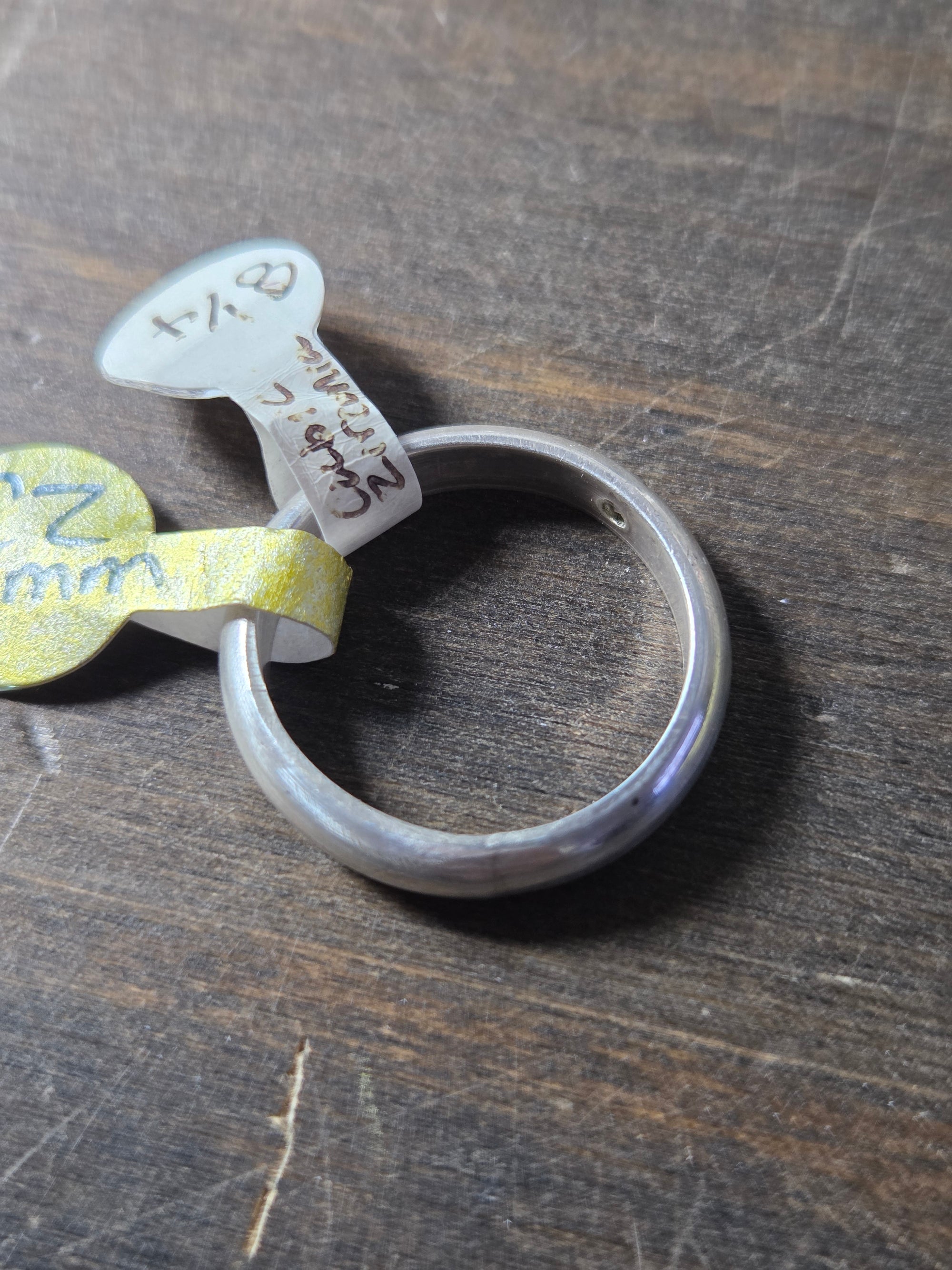 Silver Cubic Zirconia Ring Size 8.25 - Wedding Ring   9200 - handmade by Beth Millner Jewelry