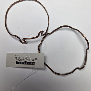 Small Handmade Copper Bangle Bracelets Pair - Bracelet   9085 - handmade by Beth Millner Jewelry