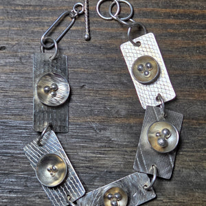 Sterling Silver Domed Disk Bracelet - Bracelet   9068 - handmade by Beth Millner Jewelry