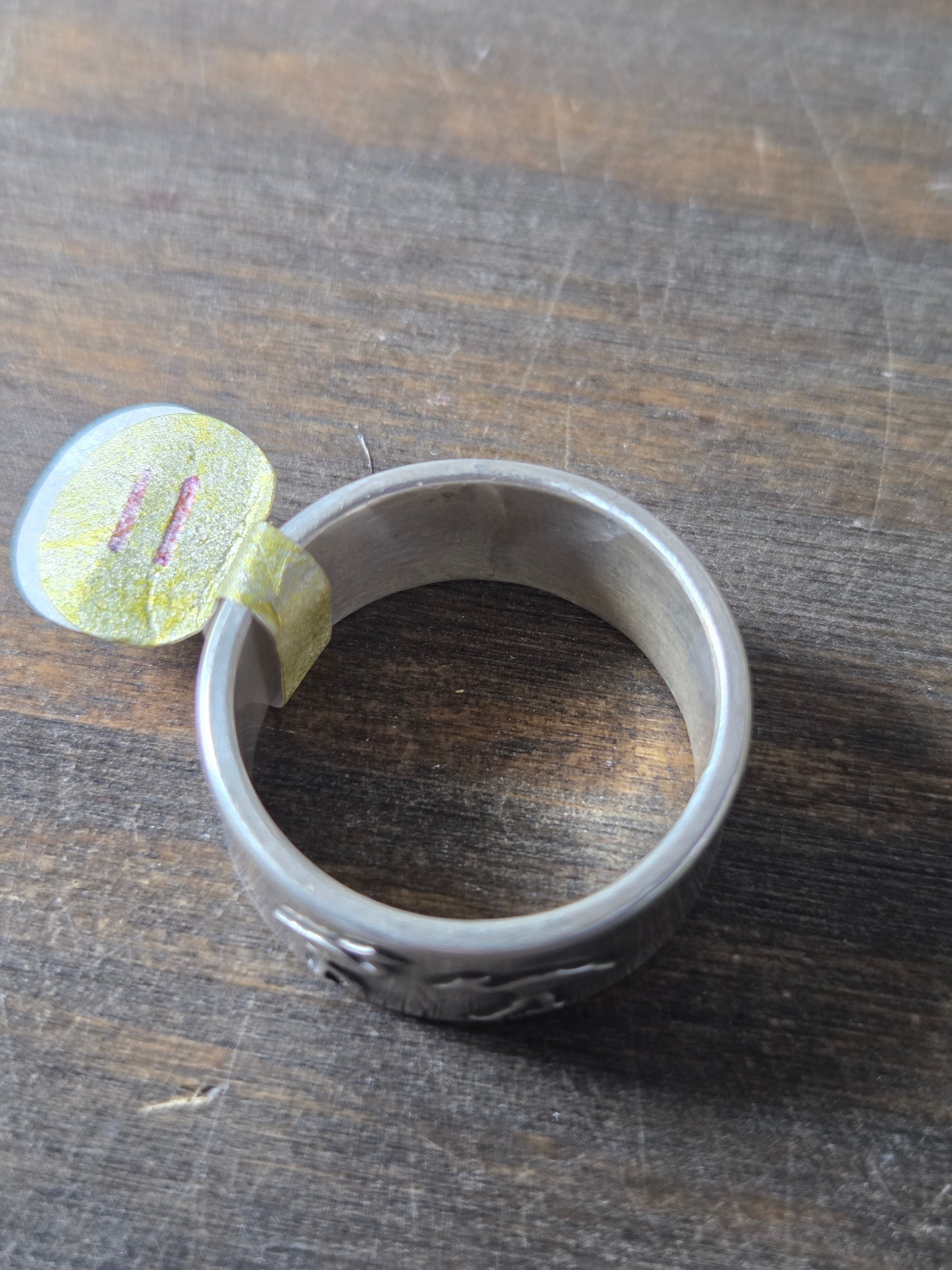 Ostritch Couple Silver Ring Size 11 - Wedding Ring   9201 - handmade by Beth Millner Jewelry