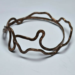 Small Handmade Copper Bangle Bracelets Pair - Bracelet   9085 - handmade by Beth Millner Jewelry