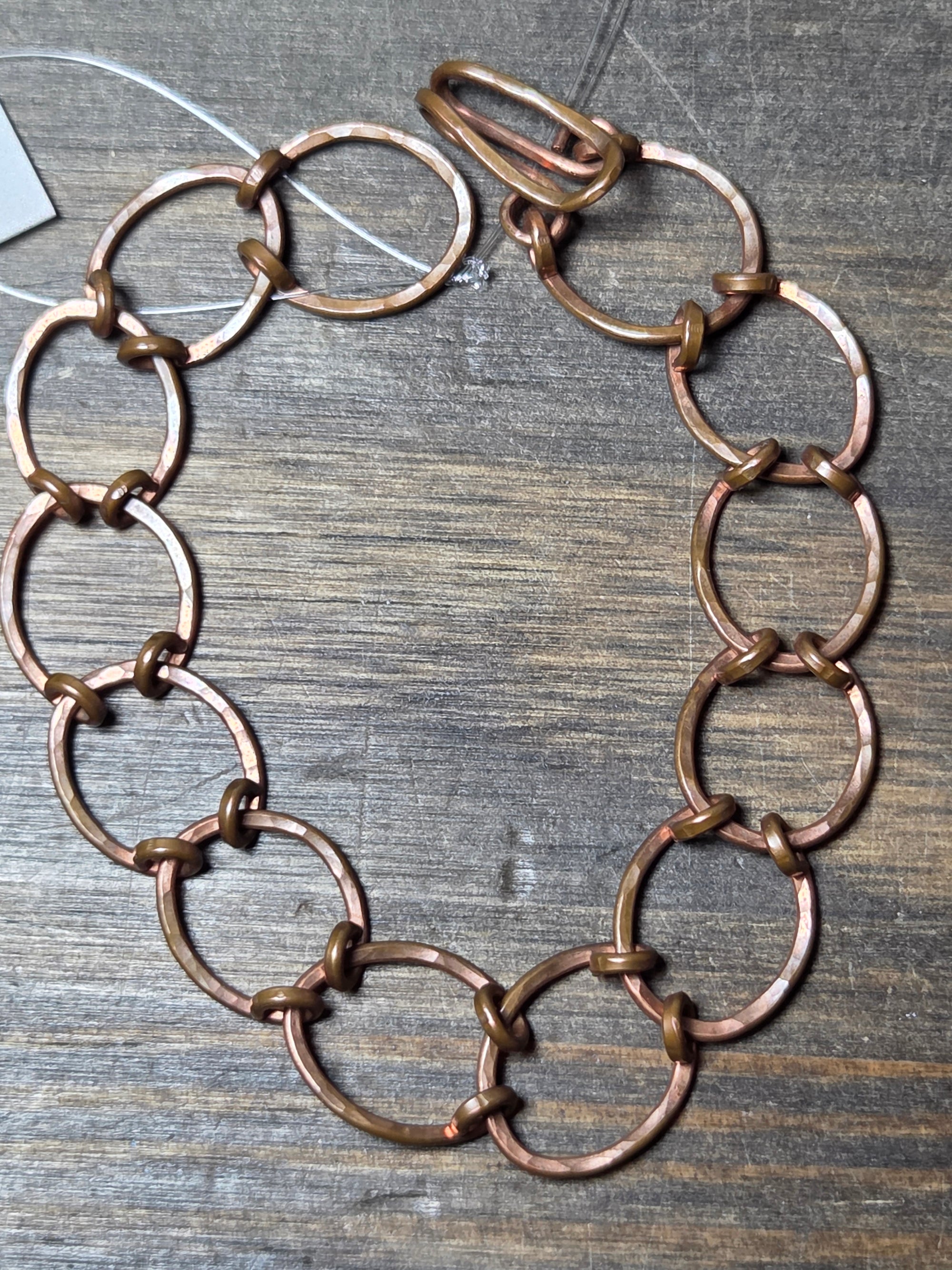 Handmade Copper Chain Bracelet - Chain & Cord   9065 - handmade by Beth Millner Jewelry