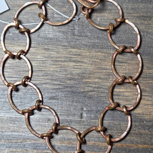 Handmade Copper Chain Bracelet - Chain & Cord   9065 - handmade by Beth Millner Jewelry