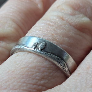 Conifer Couple Sterling Silver Ring Size 6.75 - Wedding Ring   1043 - handmade by Beth Millner Jewelry