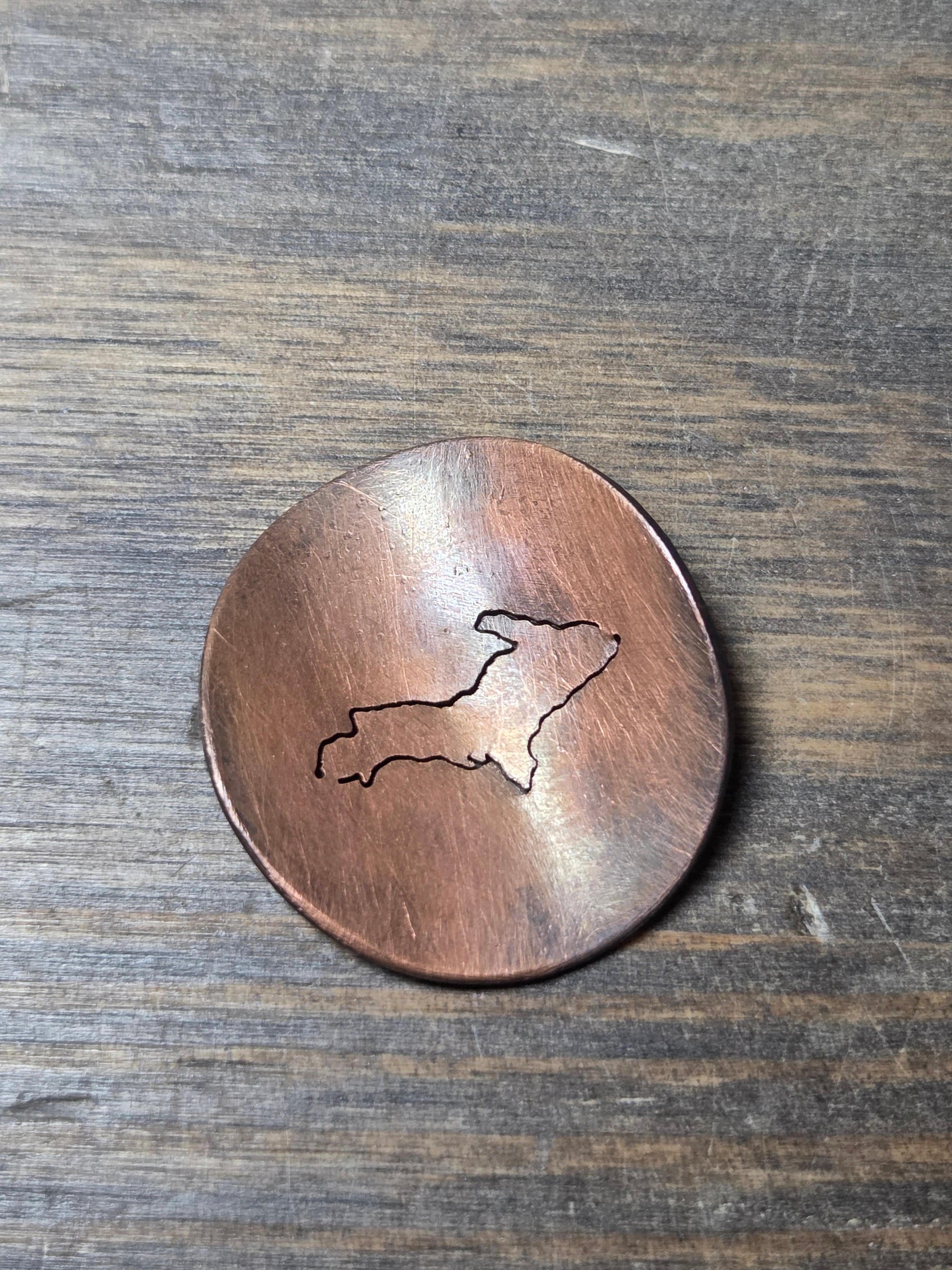 UP Yooper Copper Bike Head Badge - Other   1191 - handmade by Beth Millner Jewelry