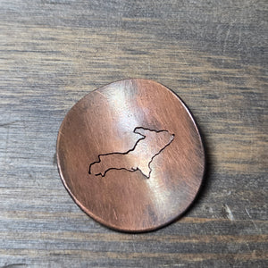 UP Yooper Copper Bike Head Badge - Other   1191 - handmade by Beth Millner Jewelry