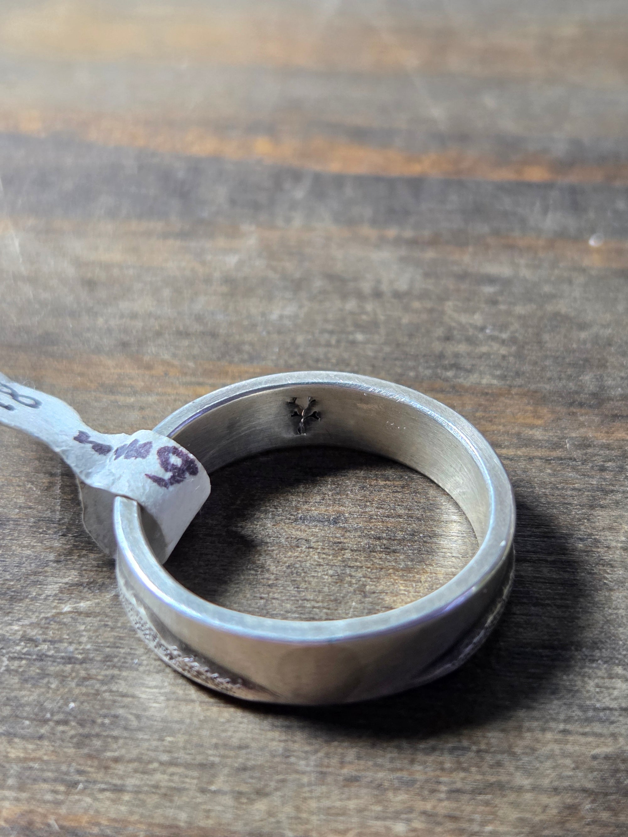 Conifer Winter Sterling Silver Ring Size 8.75 - Wedding Ring   0507 - handmade by Beth Millner Jewelry