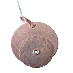 Copper Rotating Discs Pendant - Mixed Metal Pendant   9079 - handmade by Beth Millner Jewelry