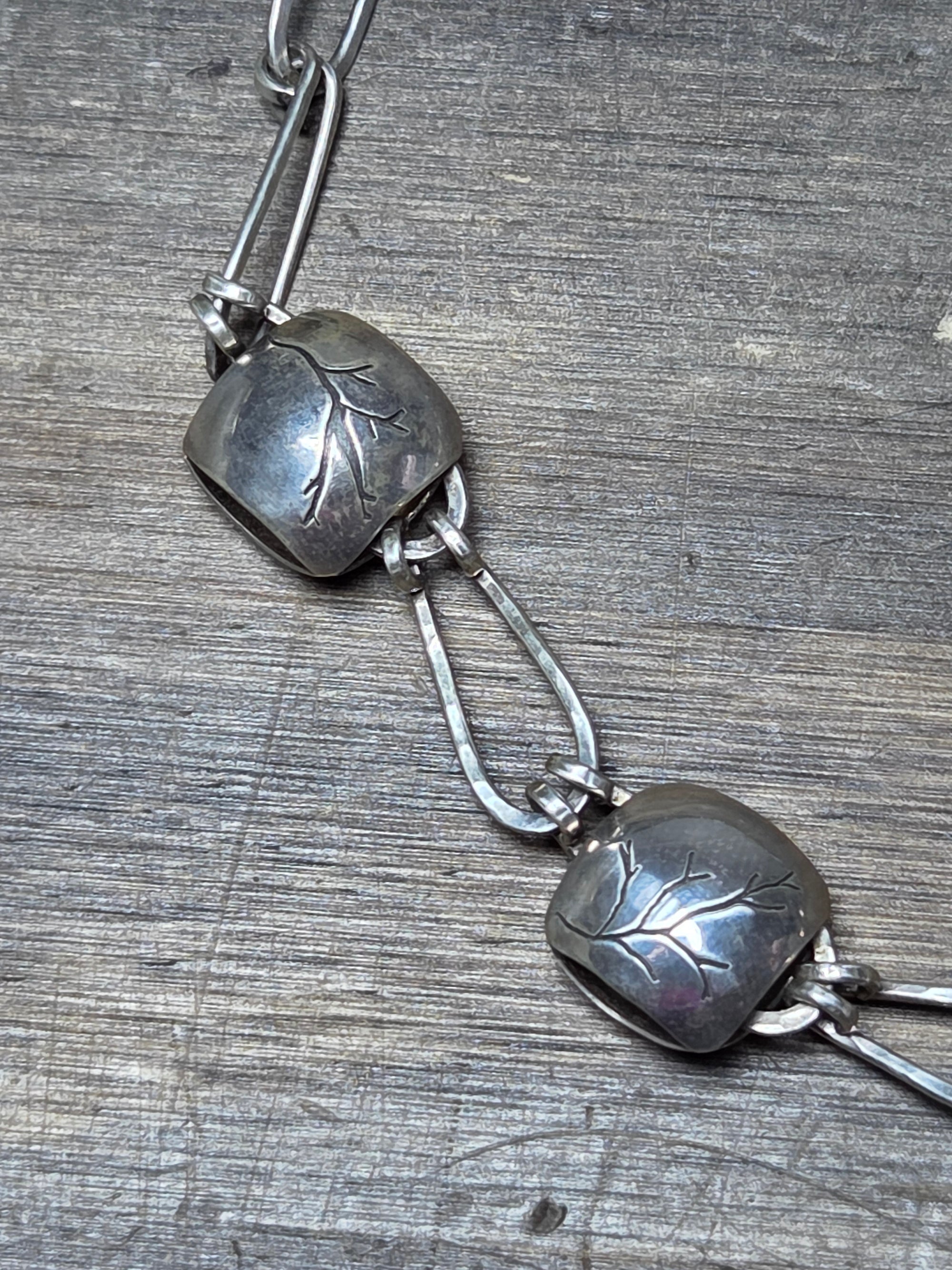 Pillow Bead Roots Sterling Silver Necklace - Necklace   9062 - handmade by Beth Millner Jewelry