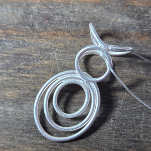 Small Silver Ovals Pendant - Silver Pendant   9114 - handmade by Beth Millner Jewelry