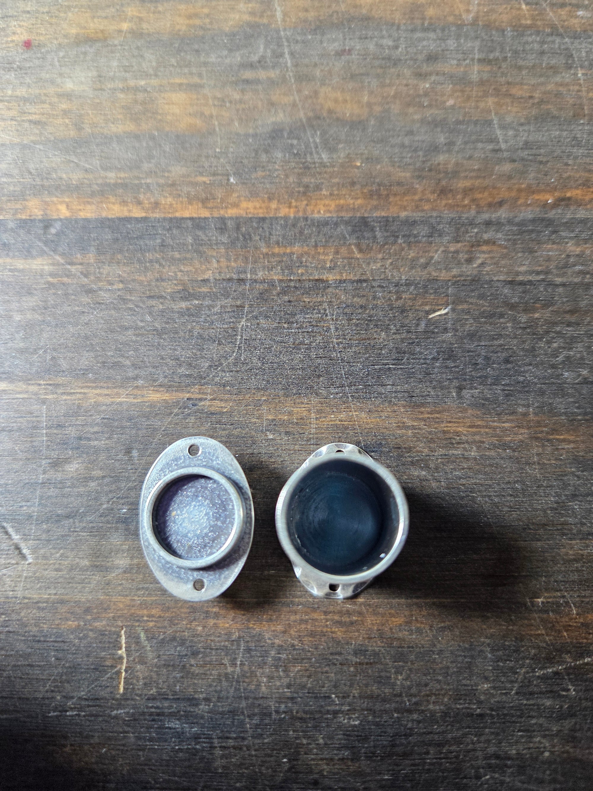 Starry Sky Amethyst Locket Pendant - Silver Pendant   6831 - handmade by Beth Millner Jewelry