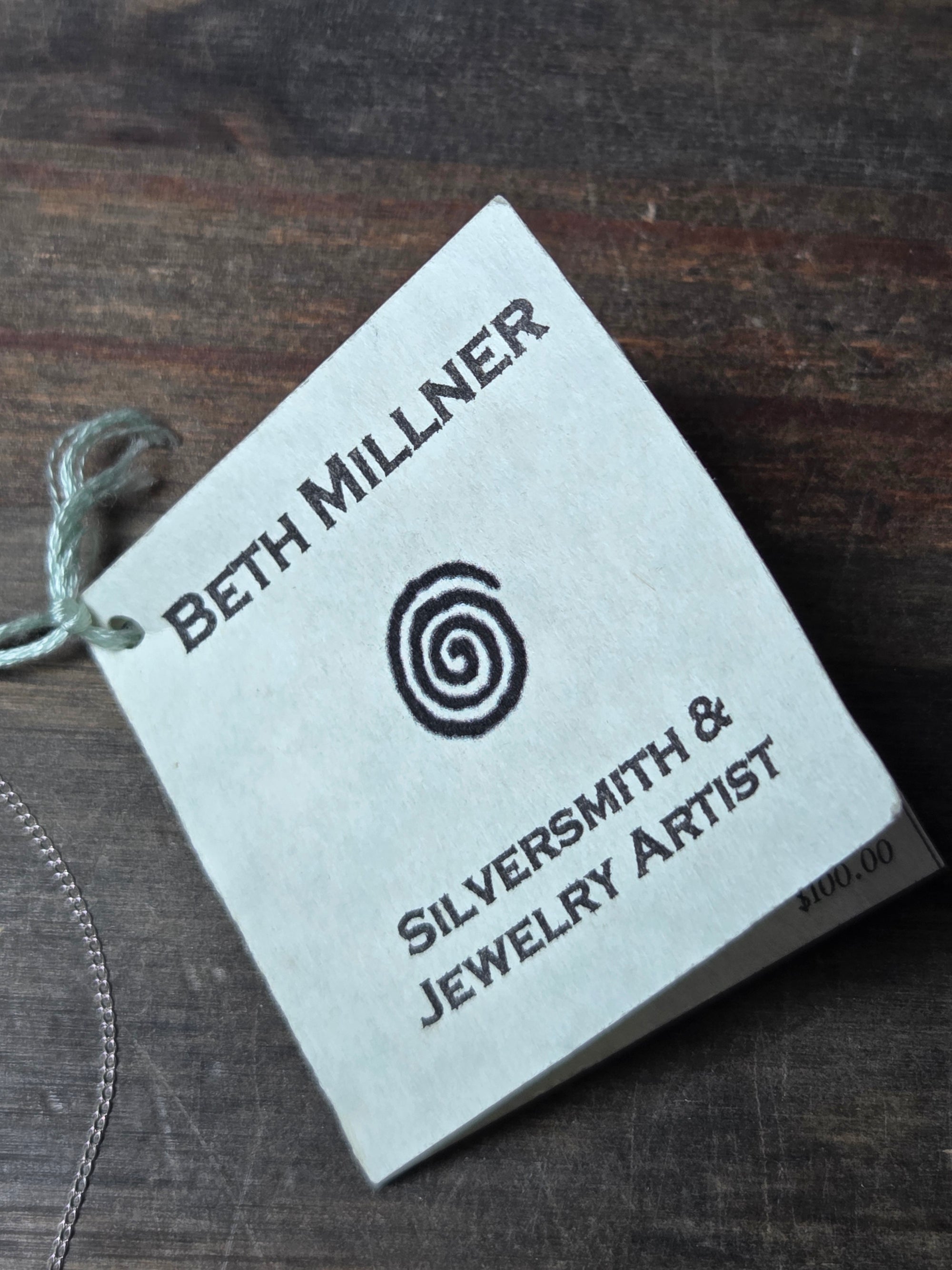 Turquoise Wire Wrapped Sterling Silver Necklace - Necklace   SSNE16 - handmade by Beth Millner Jewelry