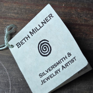 Turquoise Wire Wrapped Sterling Silver Necklace - Necklace   SSNE16 - handmade by Beth Millner Jewelry