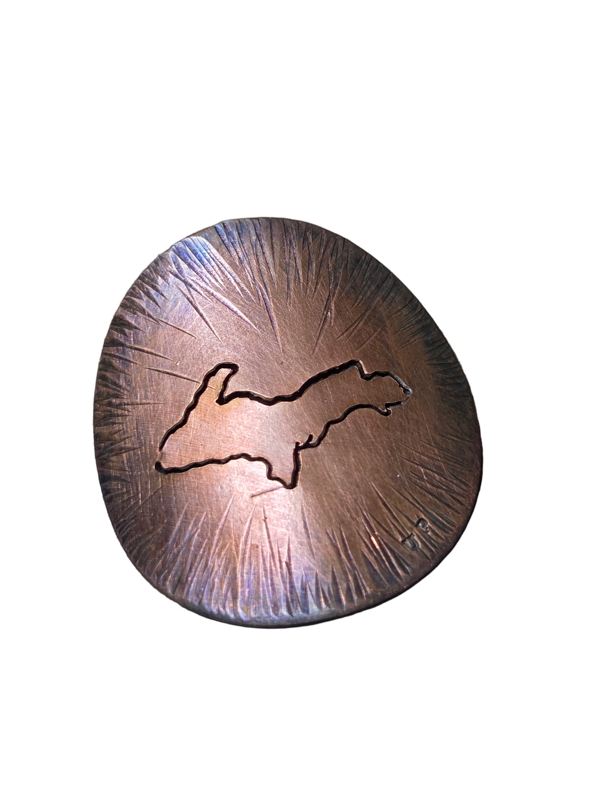 UP Yooper Copper Bike Head Badge - Other   1191 - handmade by Beth Millner Jewelry