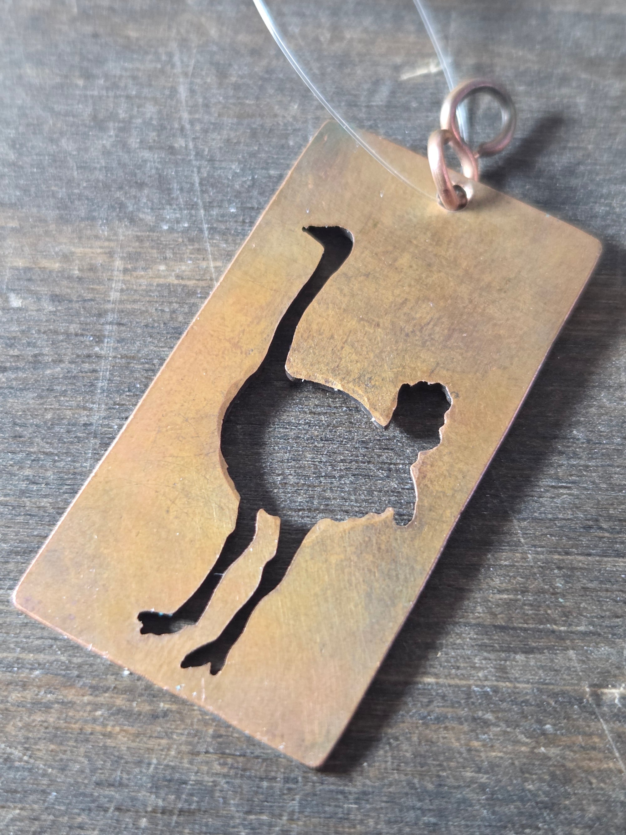 Copper Ostritch Pendant - Copper Pendant   9083 - handmade by Beth Millner Jewelry