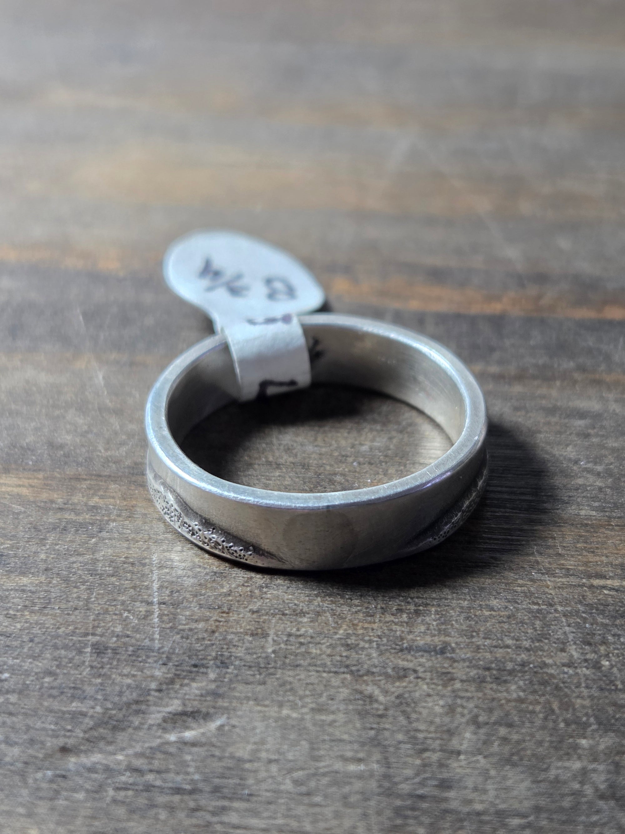 Conifer Winter Sterling Silver Ring Size 8.75 - Wedding Ring   0507 - handmade by Beth Millner Jewelry