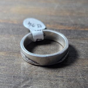 Conifer Winter Sterling Silver Ring Size 8.75 - Wedding Ring   0507 - handmade by Beth Millner Jewelry