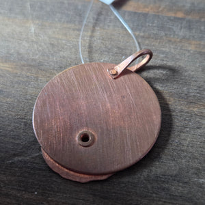 Copper Rotating Discs Pendant - Mixed Metal Pendant   9079 - handmade by Beth Millner Jewelry
