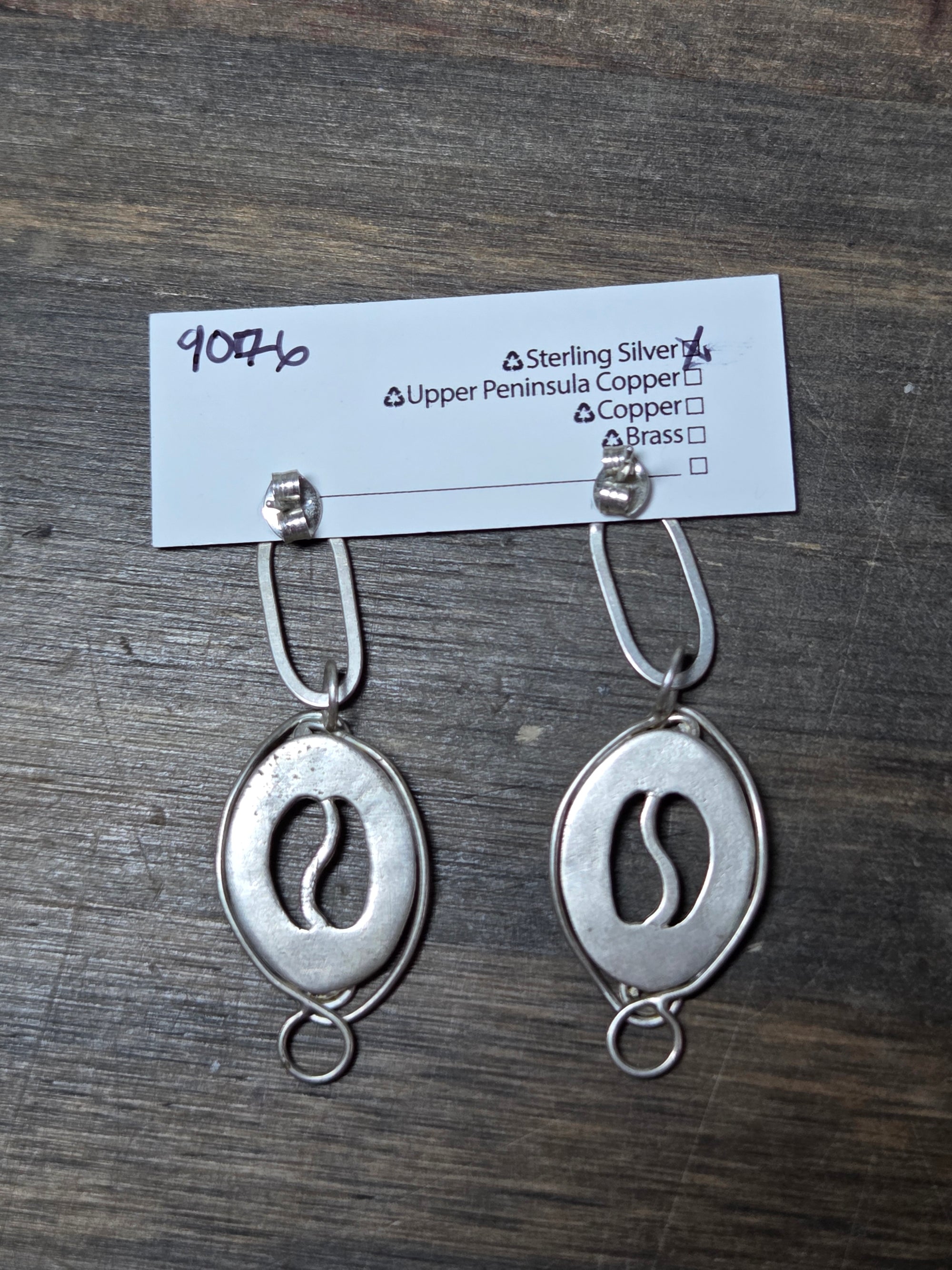 Coffee Bean Wire Wrap Chain Bracelet and Earrings Set - Bracelet   9073 - handmade by Beth Millner Jewelry