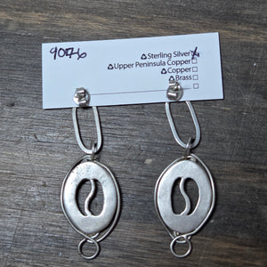 Coffee Bean Wire Wrap Chain Bracelet and Earrings Set - Bracelet   9073 - handmade by Beth Millner Jewelry