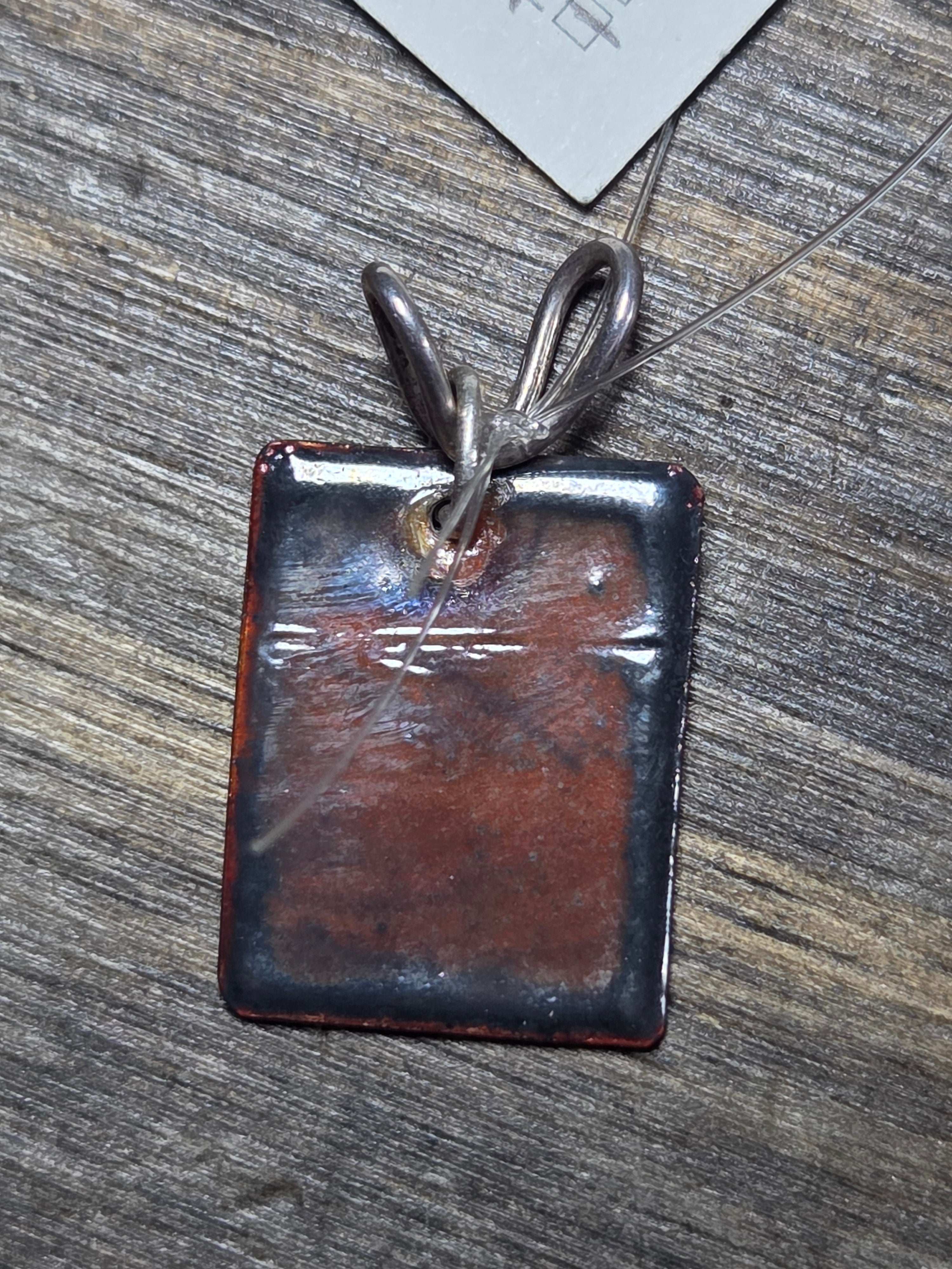 Enamel Earth Pendant - Enamel Pendant   0624 - handmade by Beth Millner Jewelry