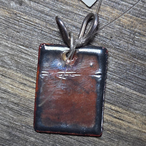 Enamel Earth Pendant - Enamel Pendant   0624 - handmade by Beth Millner Jewelry