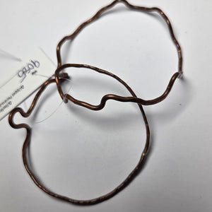 Small Handmade Copper Bangle Bracelets Pair - Bracelet   9085 - handmade by Beth Millner Jewelry