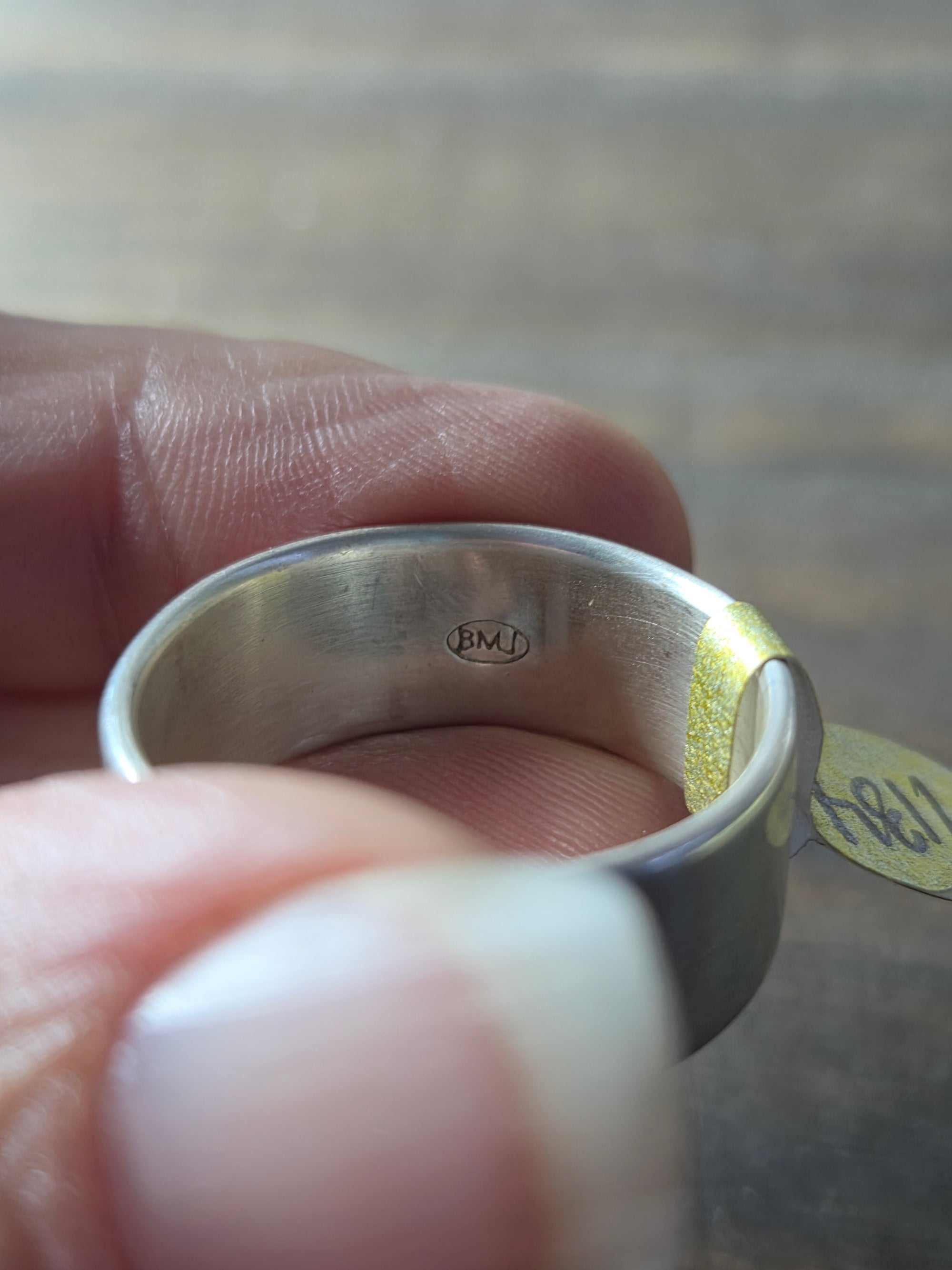 Traditional Wide Sterling Silver Ring Size 12.75 - Wedding Ring   9134 - handmade by Beth Millner Jewelry