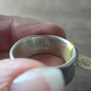 Traditional Wide Sterling Silver Ring Size 12.75 - Wedding Ring   9134 - handmade by Beth Millner Jewelry