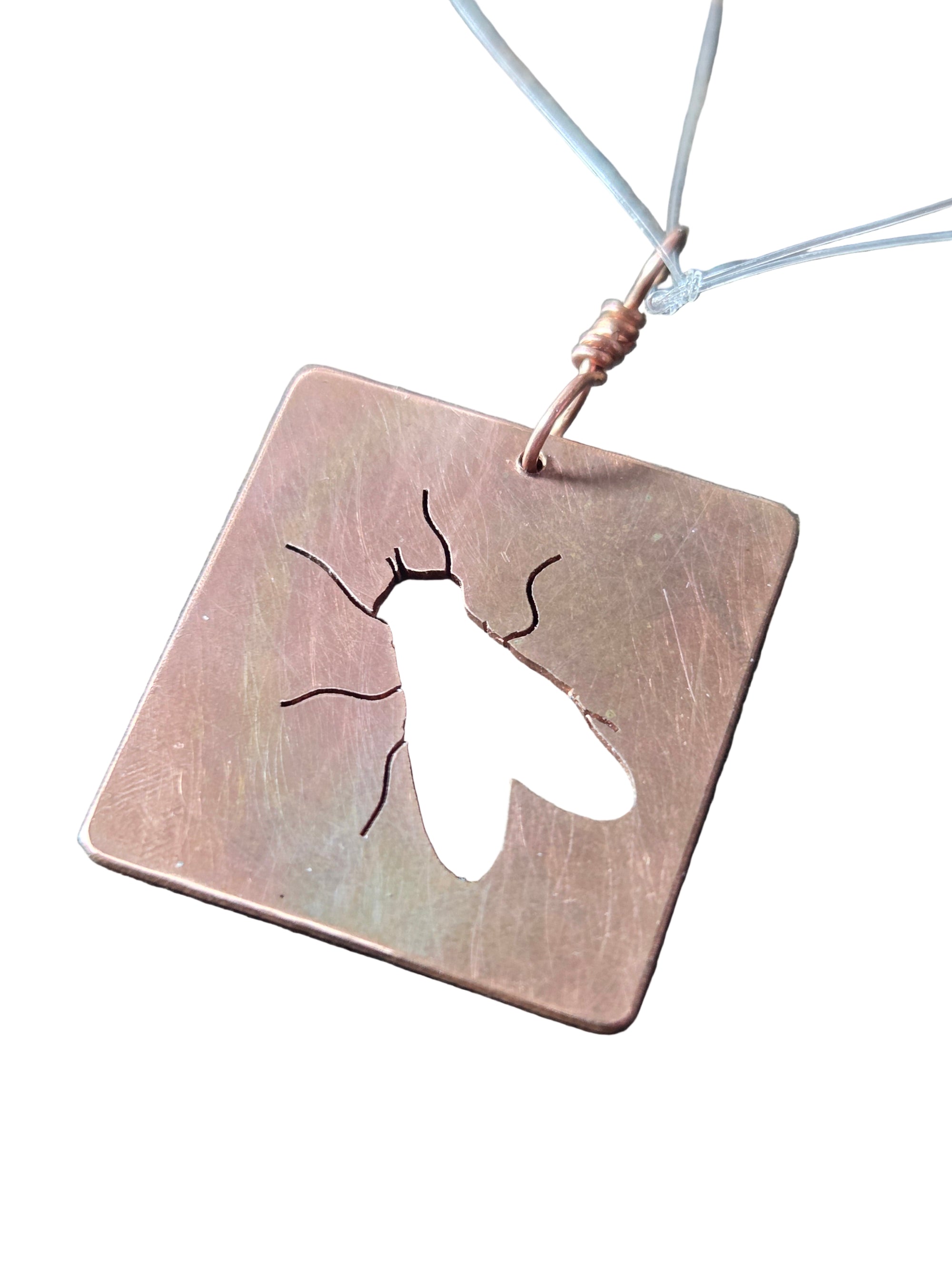 Copper Fly Pendant - Copper Pendant   9082 - handmade by Beth Millner Jewelry