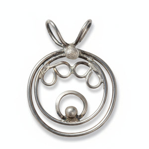 Delicate Circular Round Silver Pendant - Silver Pendant   9113 - handmade by Beth Millner Jewelry
