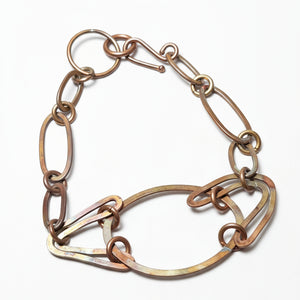 Handmade Copper Loop Chain Bracelet - Chain & Cord   9067 - handmade by Beth Millner Jewelry