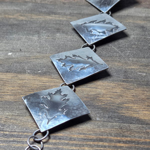 Darkened Maple Leaf Bracelet - Bracelet   9064 - handmade by Beth Millner Jewelry