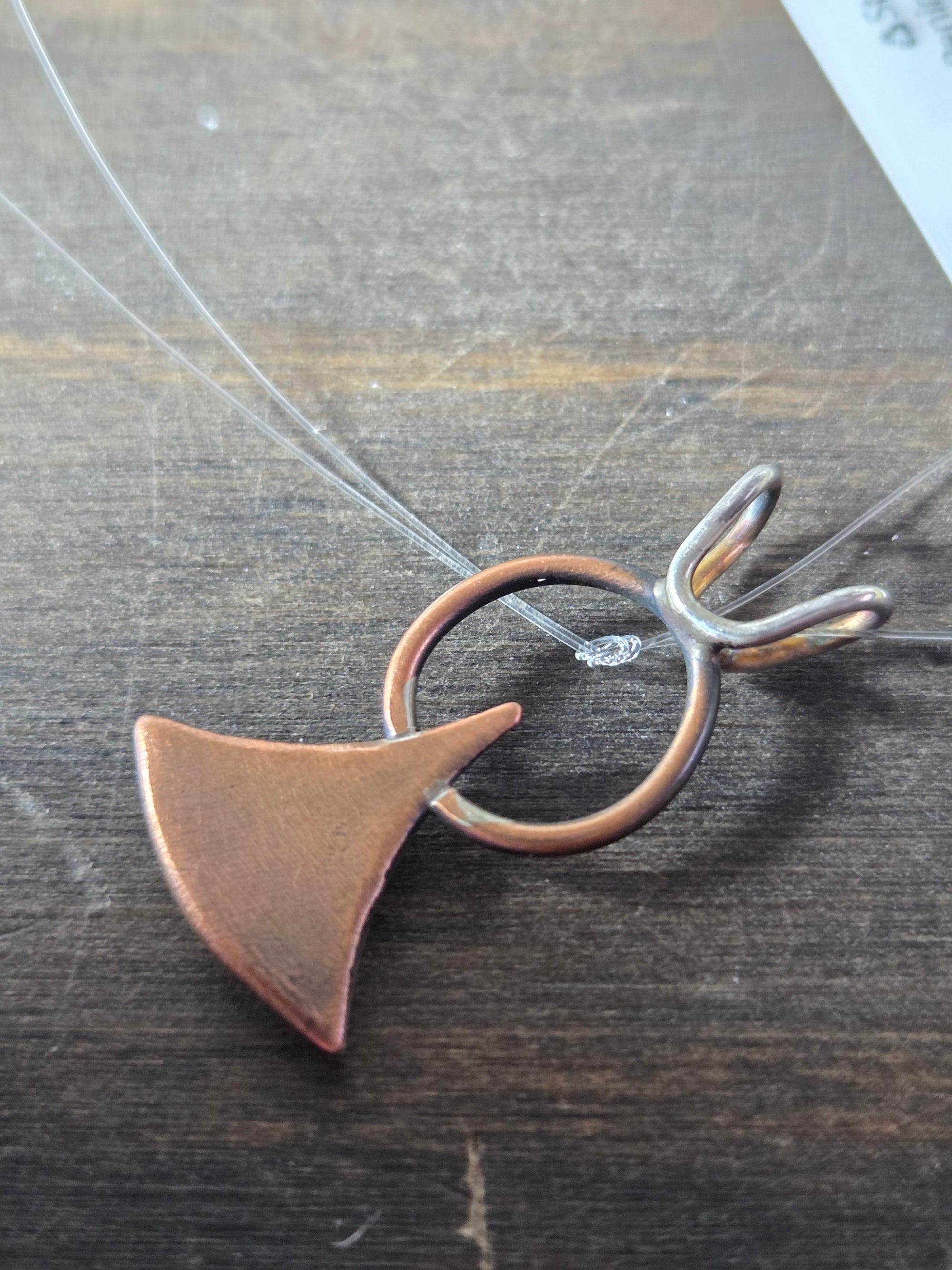 Aztec Style Mixed Metals Pendant #2 - Mixed Metal Pendant   9097 - handmade by Beth Millner Jewelry