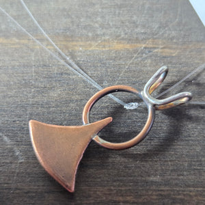 Aztec Style Mixed Metals Pendant #2 - Mixed Metal Pendant   9097 - handmade by Beth Millner Jewelry