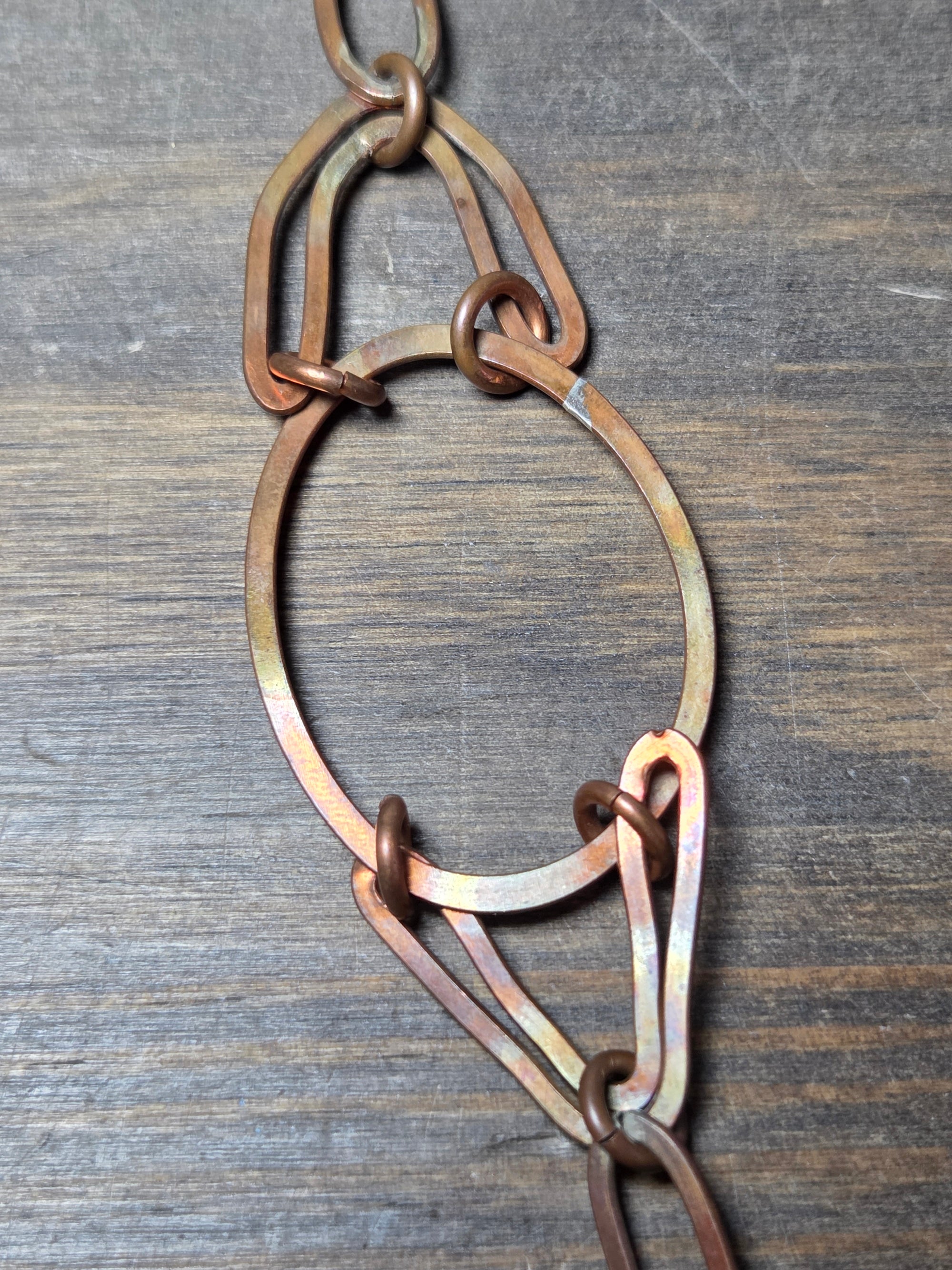Handmade Copper Loop Chain Bracelet - Chain & Cord   9067 - handmade by Beth Millner Jewelry