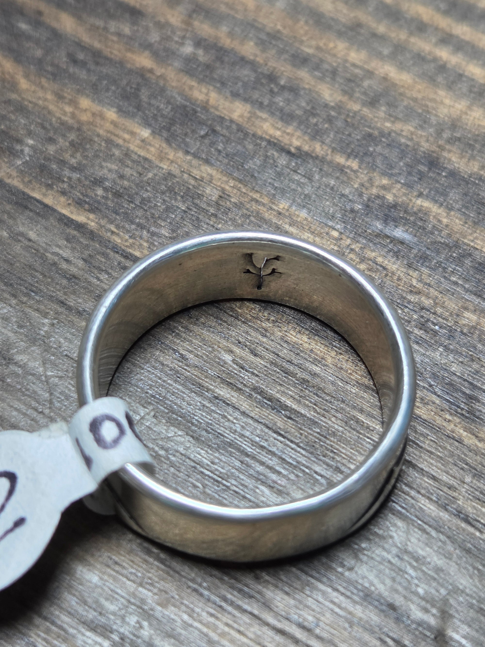 Hillside Forest Wedding Band Sterling Silver Size 10 - Wedding Ring   1009 - handmade by Beth Millner Jewelry