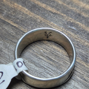 Hillside Forest Wedding Band Sterling Silver Size 10 - Wedding Ring   1009 - handmade by Beth Millner Jewelry