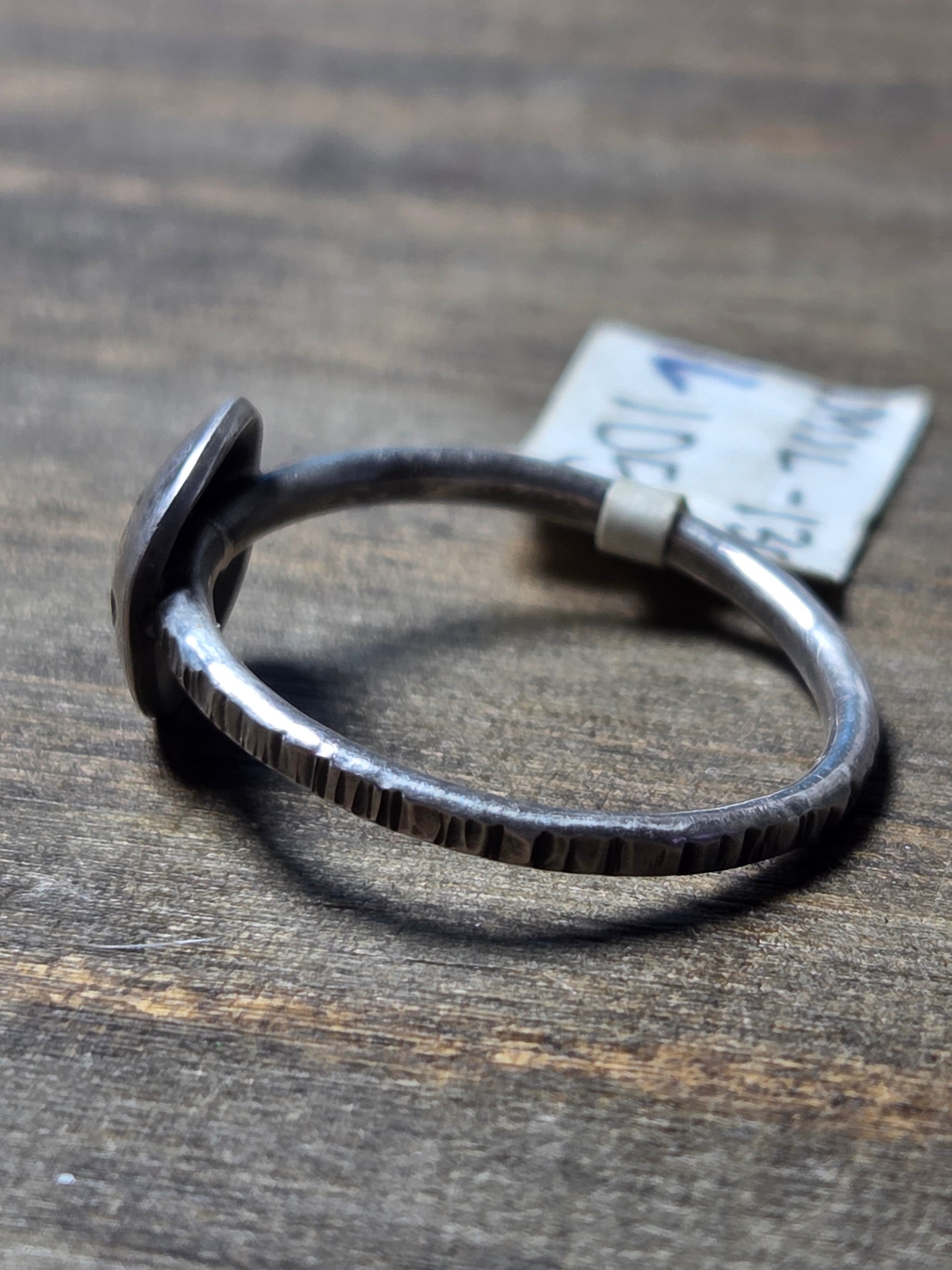 Floral Tree Bark Silver Ring 9.25 or 7 - Ring  9.5  7 MIL-130 - handmade by Beth Millner Jewelry