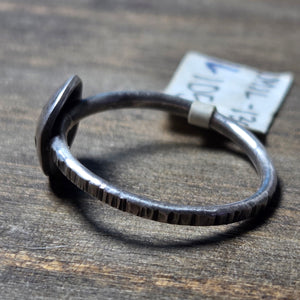 Floral Tree Bark Silver Ring 9.25 or 7 - Ring  9.5  7 MIL-130 - handmade by Beth Millner Jewelry