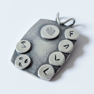 Fall Leaves Pendant - Mixed Metal Pendant   9094 - handmade by Beth Millner Jewelry