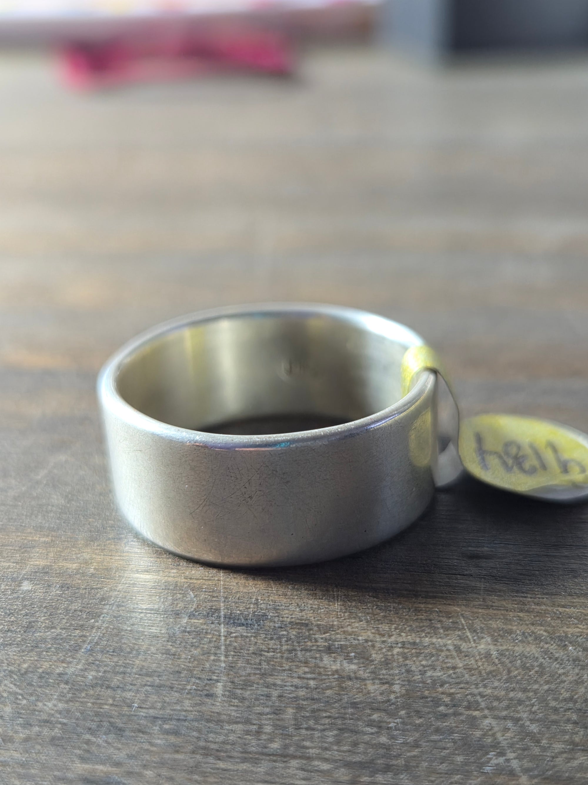 Traditional Wide Sterling Silver Ring Size 12.75 - Wedding Ring   9134 - handmade by Beth Millner Jewelry