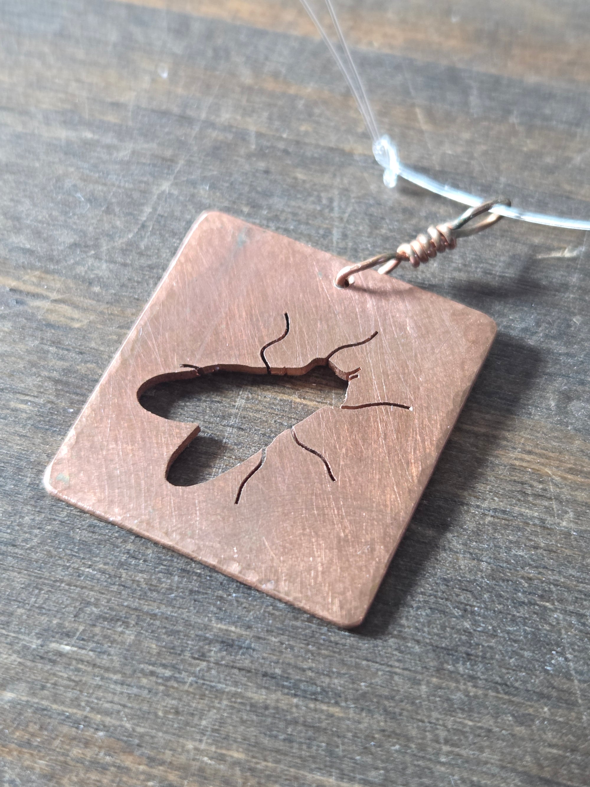 Copper Fly Pendant - Copper Pendant   9082 - handmade by Beth Millner Jewelry